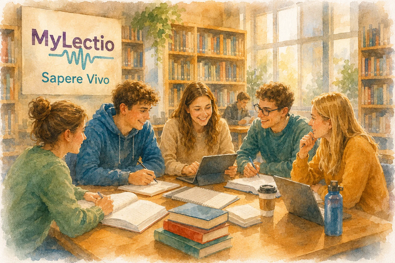 Studenti che studiano insieme con MyLectio
